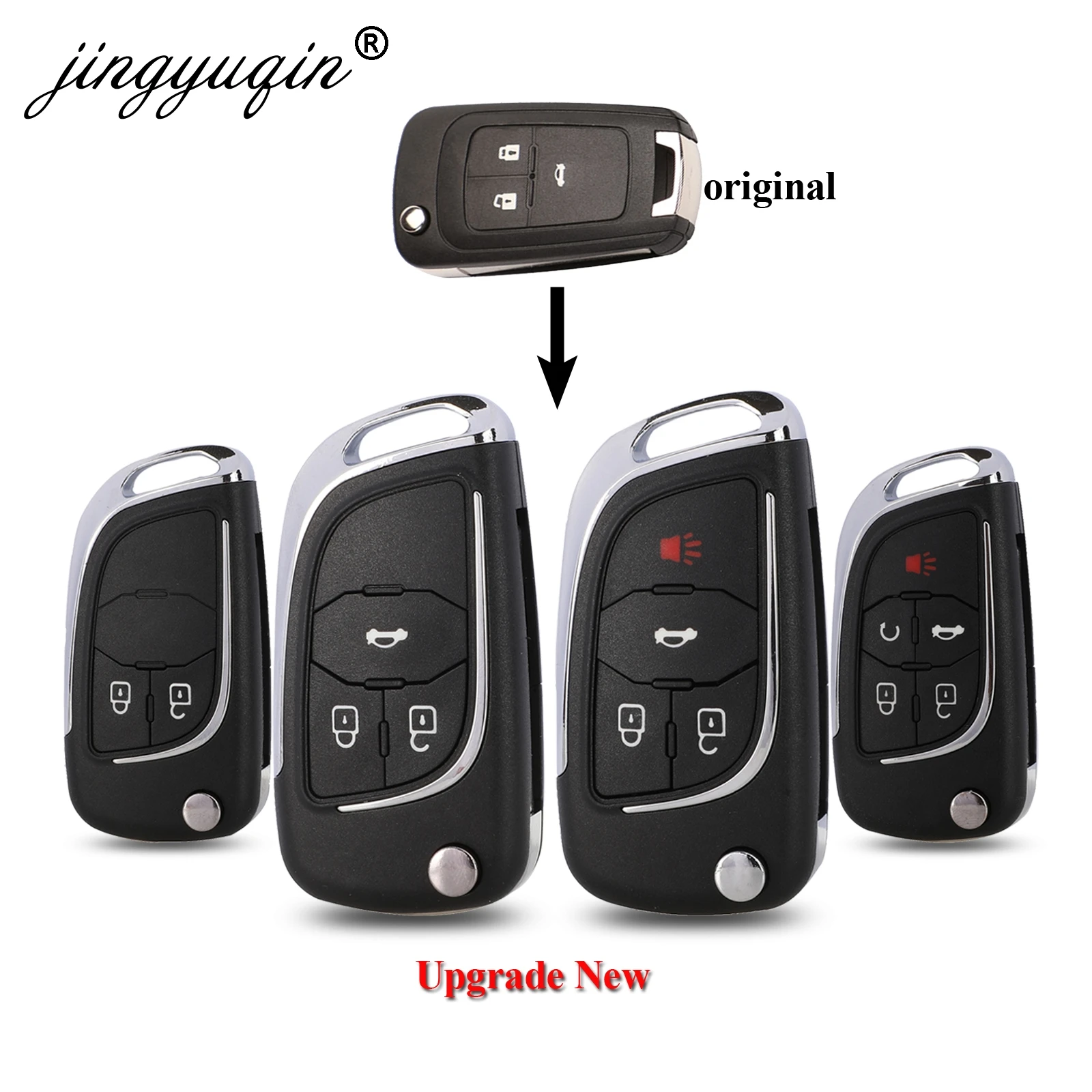 2/3/45B Modified Flip Remote Car Key Shell For Chevrolet Cruze Epica Lova Camaro Fit Buick Opel Vauxhall Insignia Astra Fob Case