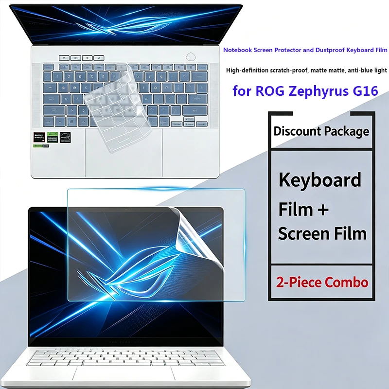 for ROG Zephyrus G16 2026/2025 Notebook HD Screen Film GA605 Keyboard Film Anti-blue Light Protection Film GU605 Anti-peeping