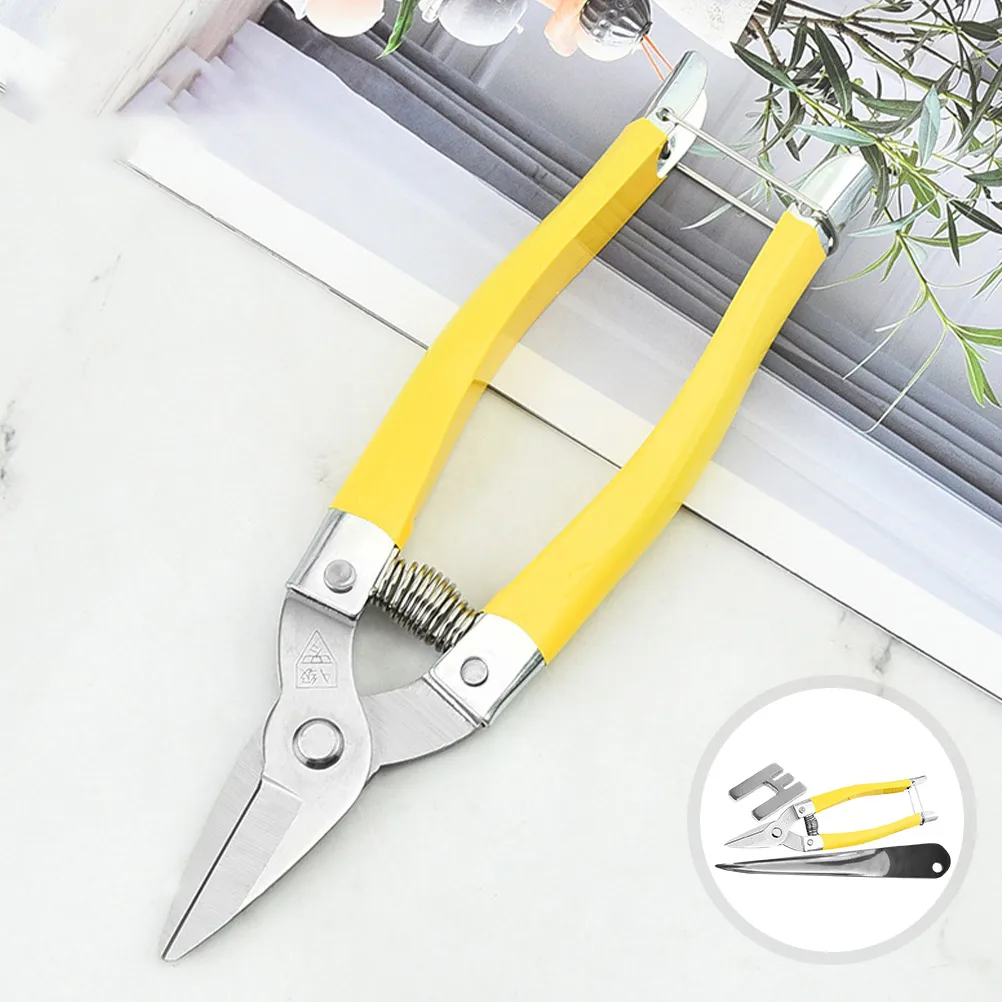 

1 set Dragon Pattern Prying Tool Set Red Knife Yellow Scissors 3.0 Closing Rack Metal Weaving Rattan Wicker Repair for Furniture