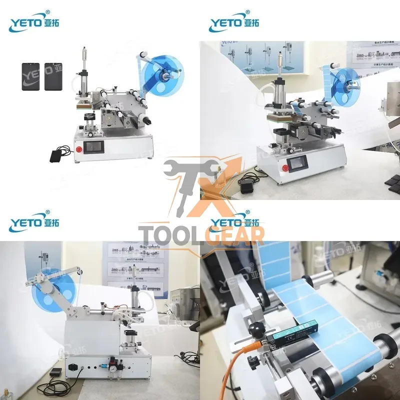 2026hotsale* Semi Automatic Flat Bottles Front Back Labeling Machine Pocket Perfume Lid Flat Surface square Bottles
