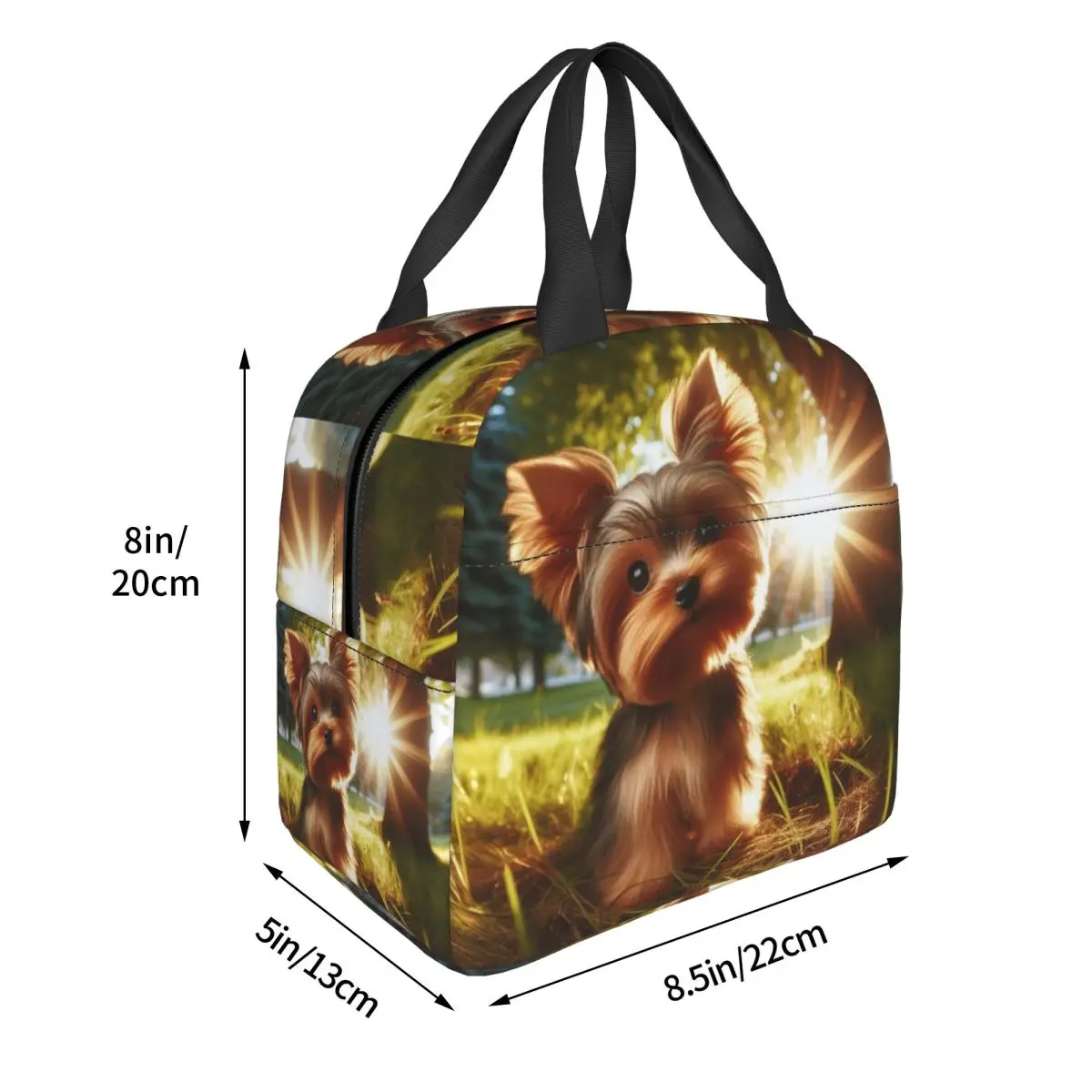 Yorkshire Terrier Dog Yorkie Lover Insulated Lunch Bag for Women Children Portable Food Boxes Thermal Lunch Box Tote