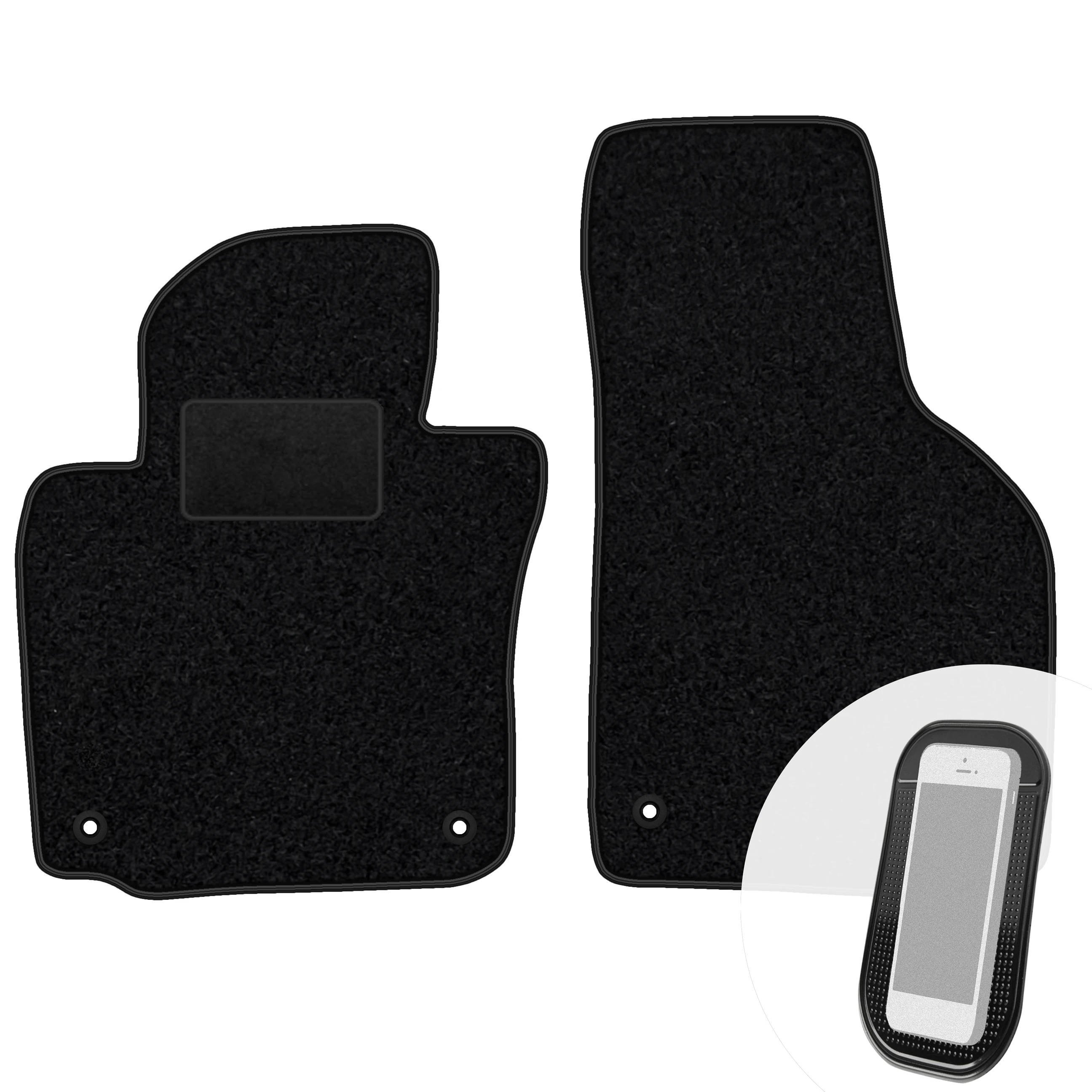 Veloursmatten Przody Zwart voor Volkswagen Golf V 2003-2009