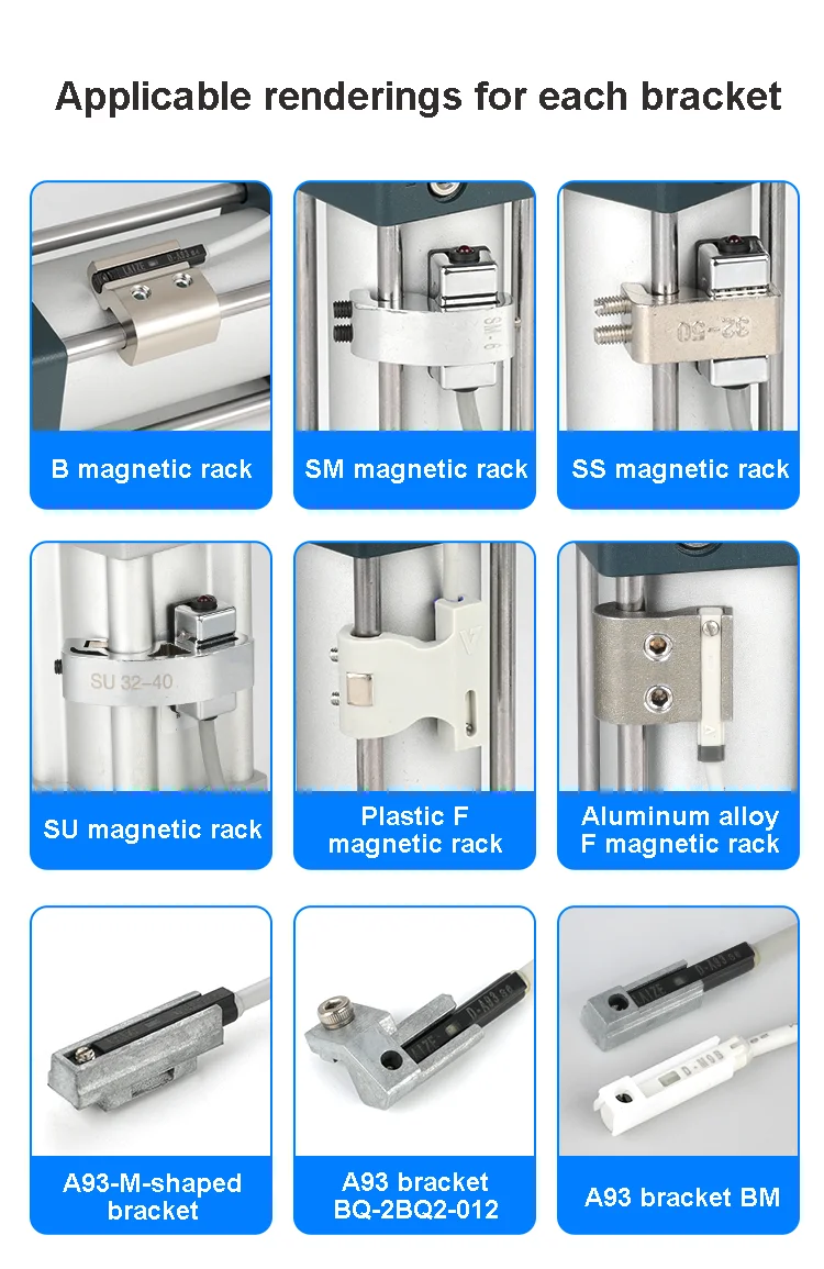 SC/SI Zylinder-Magnetschalter-Halterung Pneumatische Luftzylinder-Sensor-Befestigungshalterung für Magnetsensor-Schalter CS1-F/U CMSG DMSG – Detail 2