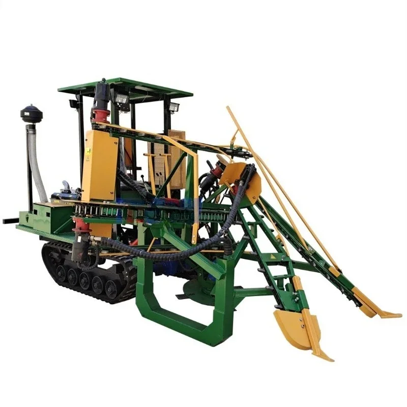

Tracked sugarcane harvester Complex terrain sugarcane lodging machine