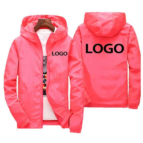 Imagen 2 del producto Chaqueta de otoño de marca personalizada, cortavientos cálido impermeable para hombre, ropa informal, chaqueta cortavientos para exteriores, ropa de pesca al aire libre