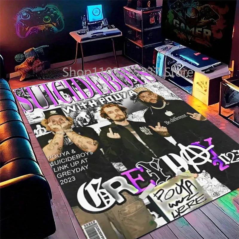 

Suicideboys G59 Anime Poster Printed Area Rug Carpet,Door Mat Computer Room Bedroom Carpets Mats,Gifts Fans