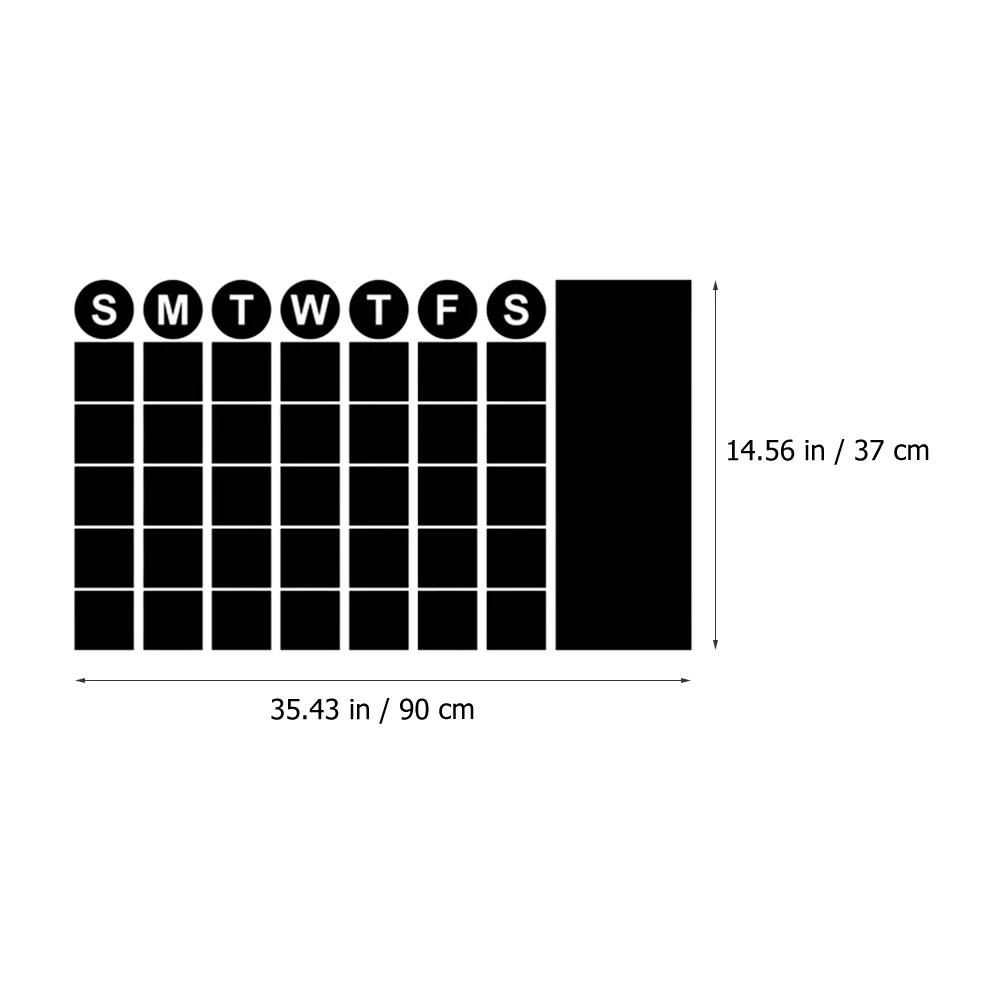 1 Sheet Removable PVC Blackboard Wall Sticker Practical Writable Removable Plan Sticker for Home Office Wall Planner