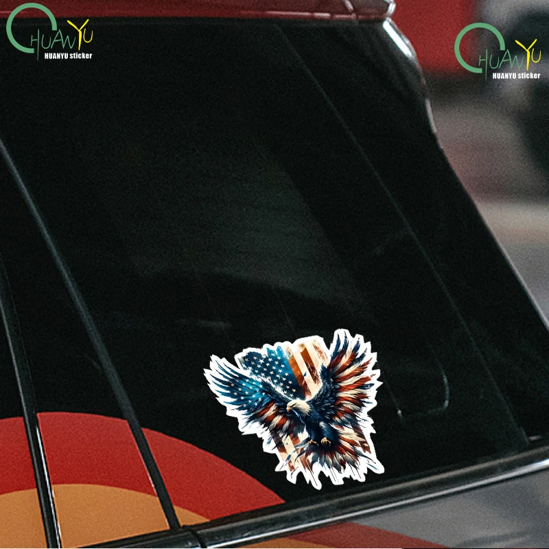 Personalized creative flag owl sticker for car and motorcycle bumper, computer and laptop scratch decoration