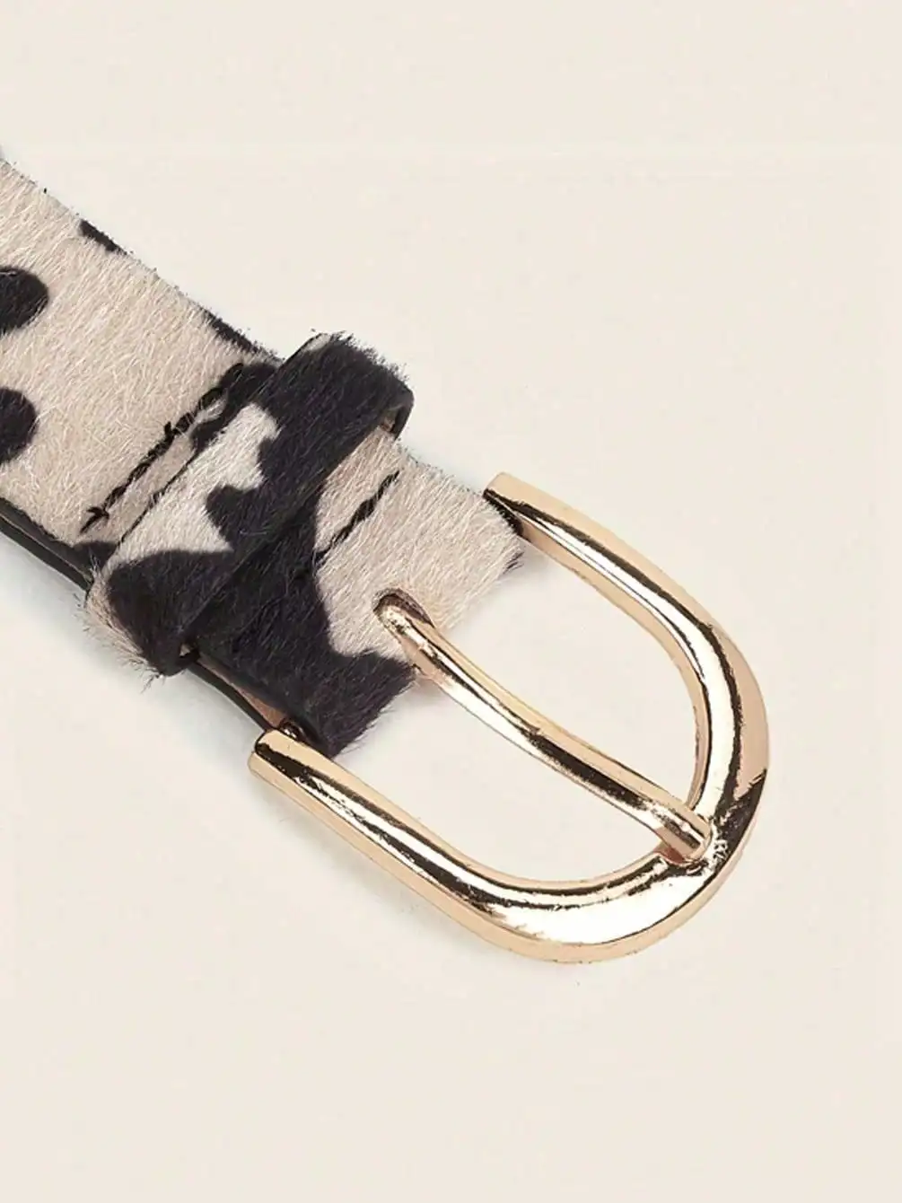 1 قطعة حزام نسائي بطبعة بقرة باللونين الأبيض والأسود على الطراز الغربي القديم، راعية البقر، عصري ومتعدد الاستخدامات، مناسب للجينز والمعاطف والسترات، مثالي للحفلات والنزهات اليومية، ونمط الشارع، وإكسسوارات العودة إلى المدرسة