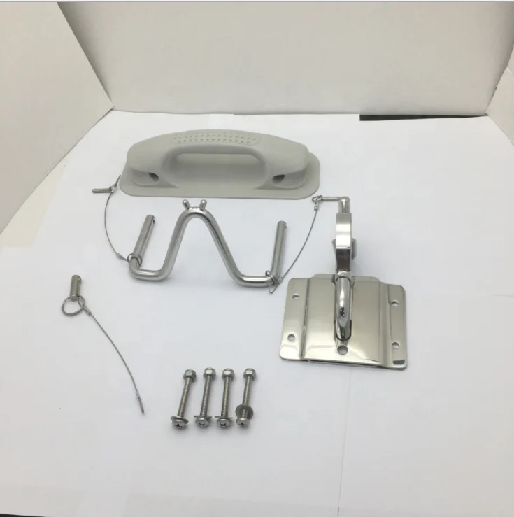 Stainless steel new curved docking bracket set, boat suspension column set, hardware accessories for ships yachts and speedboats