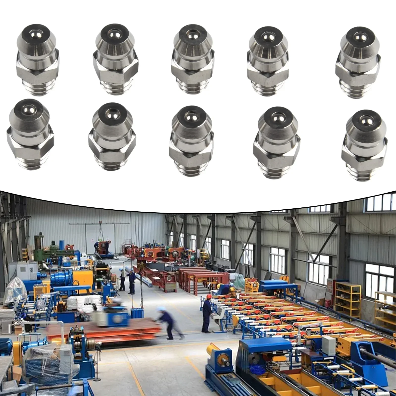 Нержавеющая модель, Резьба M6 x 1 мм, 10 шт. в упаковке, защита от утечки масла, эффективная Механическая смазка