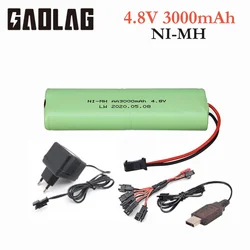 4.8v 3000mah NiMH Battery For Rc toys Cars Tanks Robots Boats Guns 4.8v Rechargeable Battery 4* AA Battery Pack