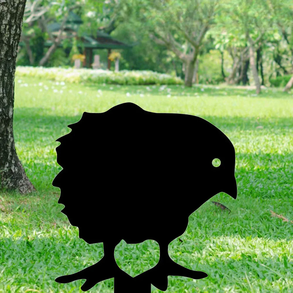 

Stylish Chicken Statue Garden Stake Perfect For Animal Silhouette Insert Plaque In Your Lawn