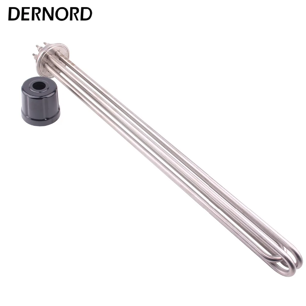 DERNORD Heating Element 3kw 2inches Tri Clamp 220V 380V Immersion Electric Resistance Heater for Brewery /Distillery /Water Tank