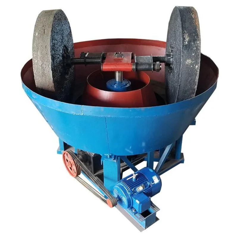 Gold Grinding Machine Milling Mineral Silver Powder Rock Gold Ore Slag Electric Machine Double Wheel Rolling Wet Grinding