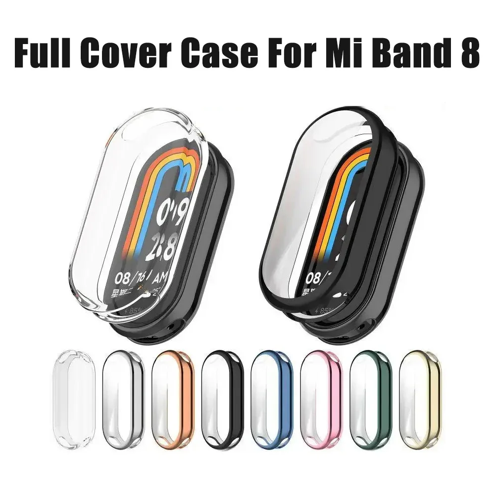 Capa protetora completa para xiaomi mi band 8, protetor de tela mi band 8 nfc, capa protetora para relógio mi band 8