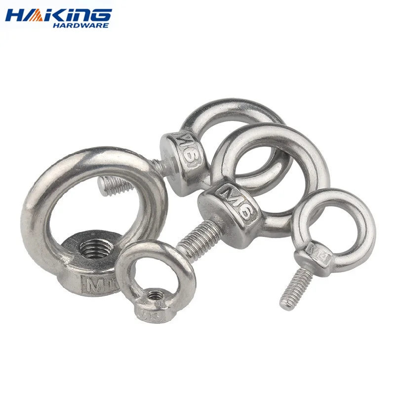 

1/ 2/ 5pcs Lifting Eye Nuts/ Screw Ring Eyebolt Ring Hooking Nut Screws M3 M4 M5 M6 M8 M10 M12 304 Stainless Steel