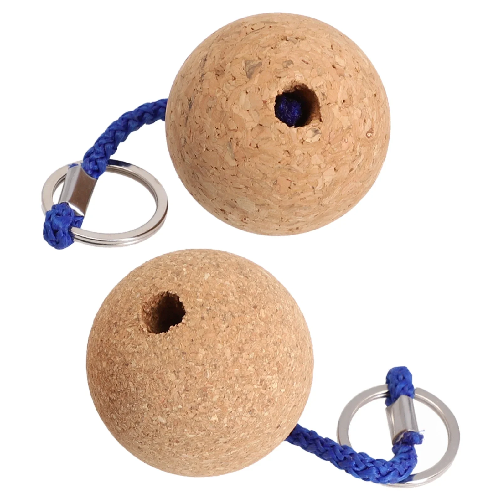 2 Stück 50 mm schwimmende Korkkugel-Schlüsselanhänger, Segelboot-Schwimmkörper, schwimmendes Seil, ultraleichter Holz-Schlüsselanhänger, Kajak-Zubehör – Detail 19