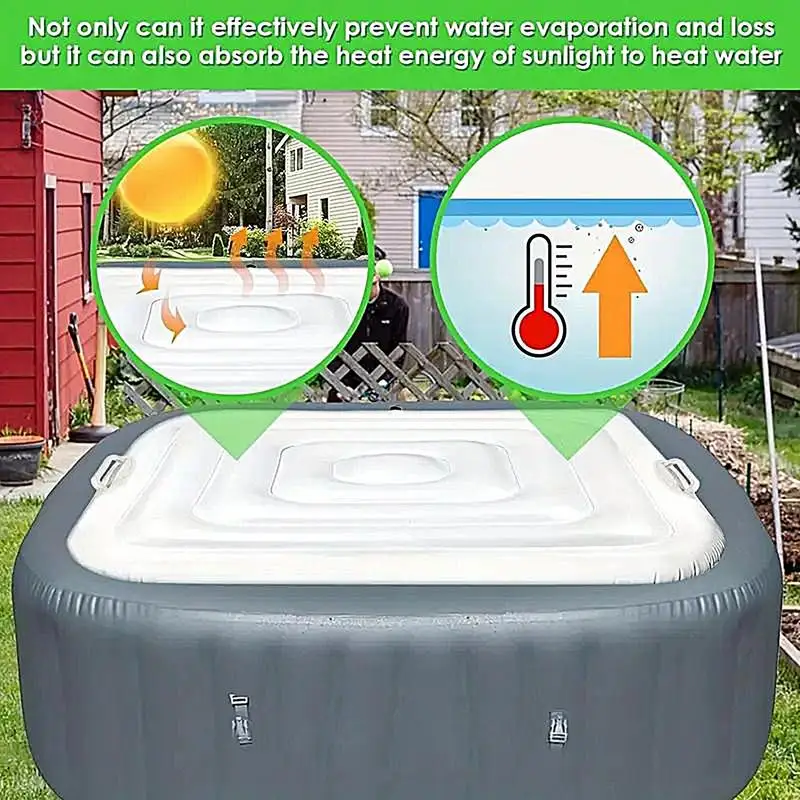 

Сменный чехол для гидромассажной ванны, складной защитный чехол для гидромассажной ванны, квадратная подушка для спа, устойчивая к ультрафиолетовому излучению изоляционная прокладка с ручкой для помещения