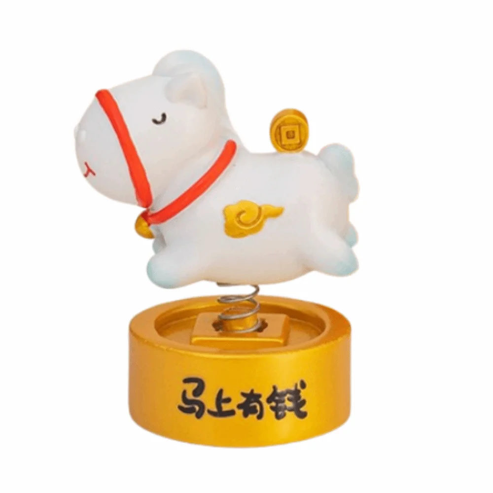 

Creative Zodiac Horse Phone Holder Horse Shaped Year of The Horse Horse Mobile Phone Stand Slot Design Resin Craft