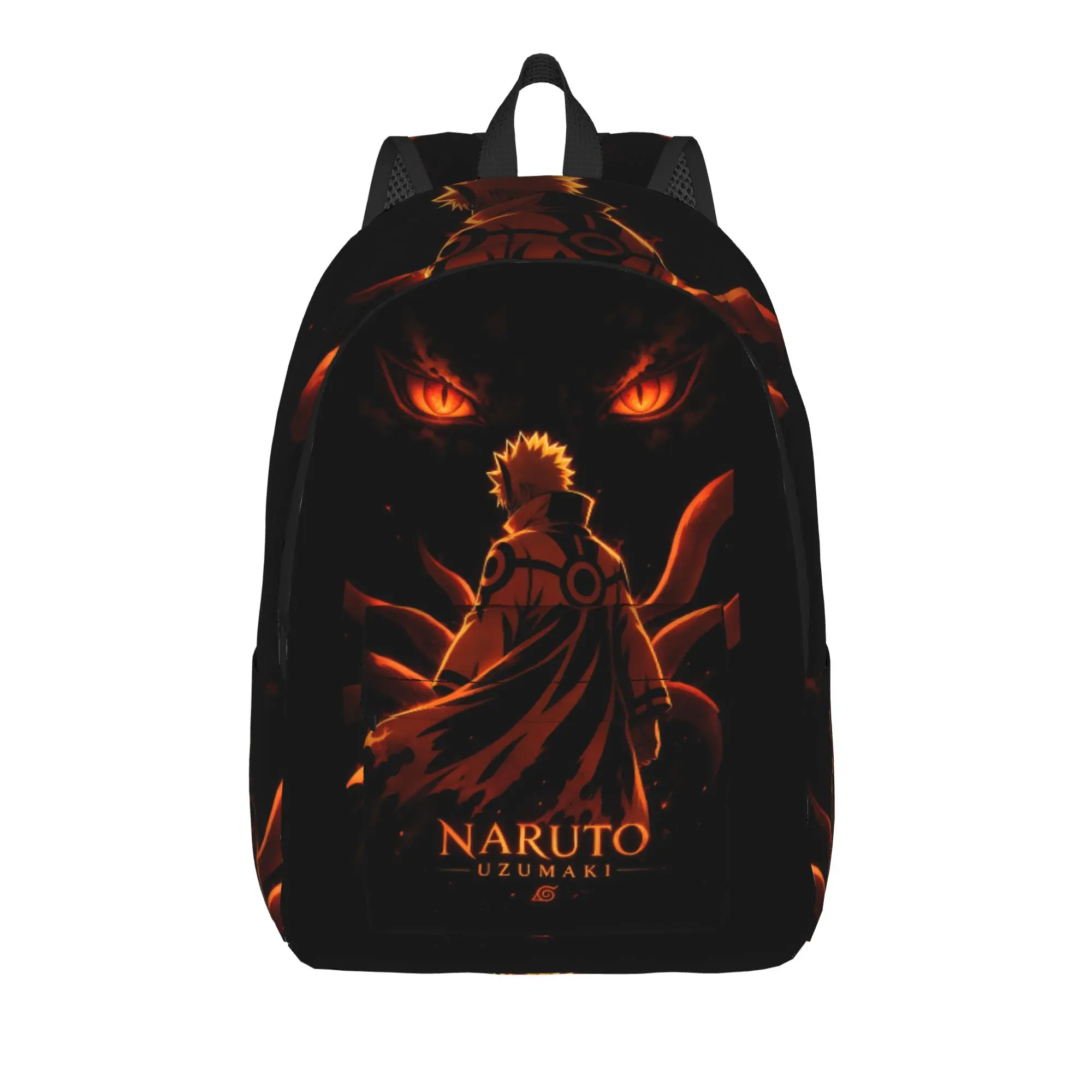 Fashion Naruto Anime Theme Backpack Uzumaki Mochilas Snack Storage Outdoor Sturdy Shoulder Rucksack