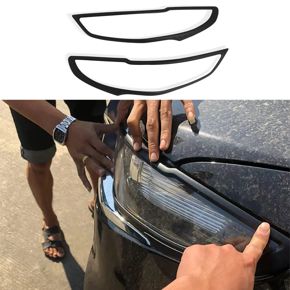 4X4 Exterior Accessories Parts ABS Matte Black Headlight Cover For Mazda bt50 BT-50 2021 2022 Front Lamp Protection Cover