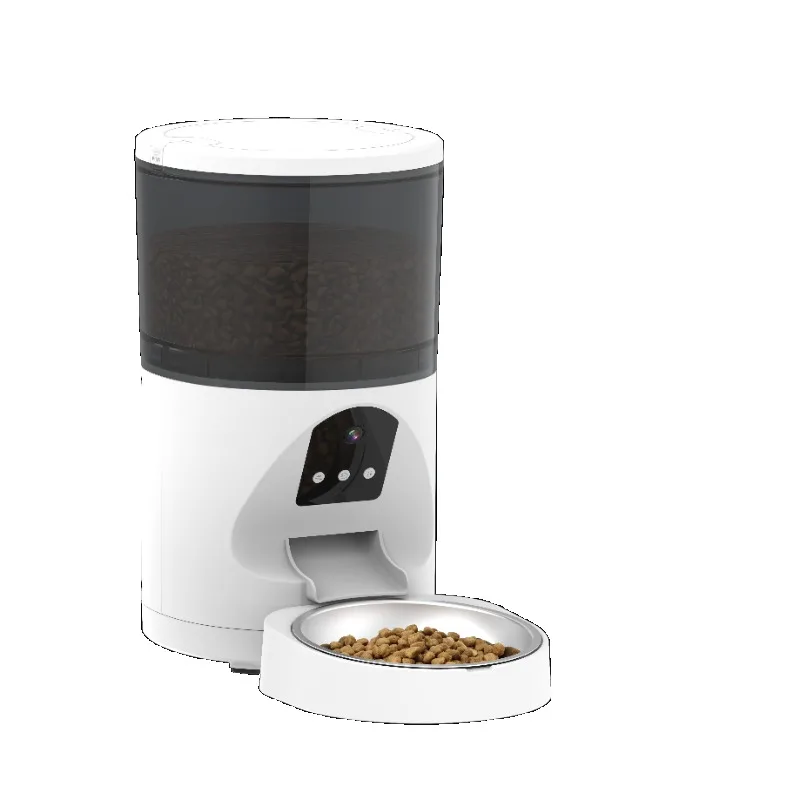 

3MP Full HD Automatic AI Smart Security PTZ CCTV Camera Feeder for Multi-Pets Cat/Dog Indoor Battery & Network Food Dispenser