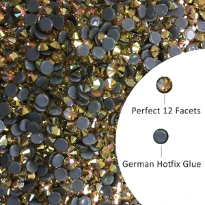 بريق كريستال الزجاج حجر الراين حار إصلاح حجر الراين ، الحديد على أحجار الراين للملابس ، زخرفة الملابس ، SS6-SS30 أفضل 10 أحجار مبيعا لتزيين النعال - No10