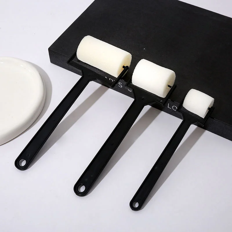 3 pièces/ensemble rouleau blanc éponge tambour peinture brosse Art Pigment Graffiti outil petite éponge brosse