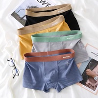 3pcs Men Panties Cotton Men's Underwear Boxers Breathable Man Boxer Printed Underpants Comfortable Elastic Shorts M-3XL