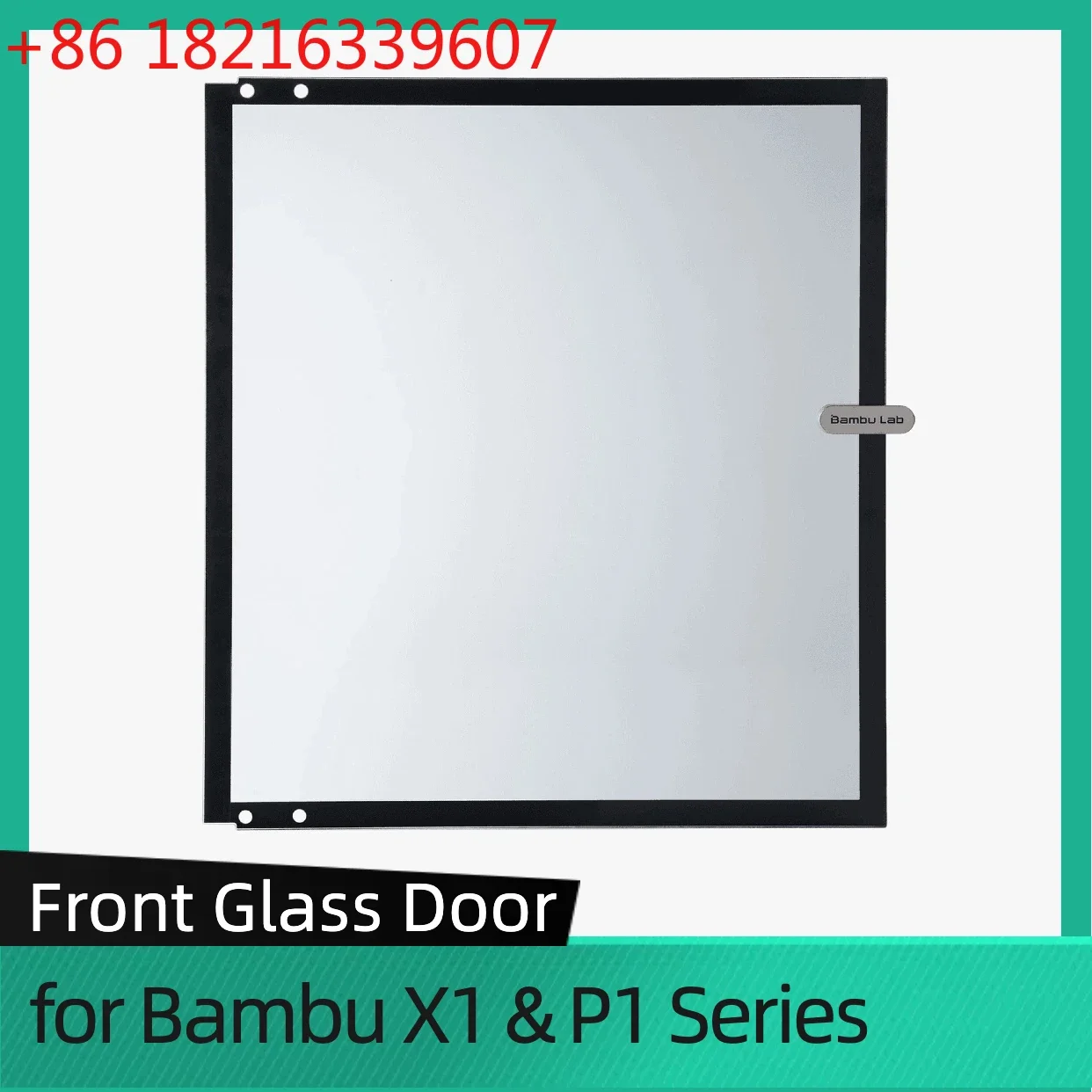 TAO For BambuLab  Door P1 and X1 Front Glass Enclosure P1S X1 X1C  Door Mounting kit Replacement Front Cover of P1S