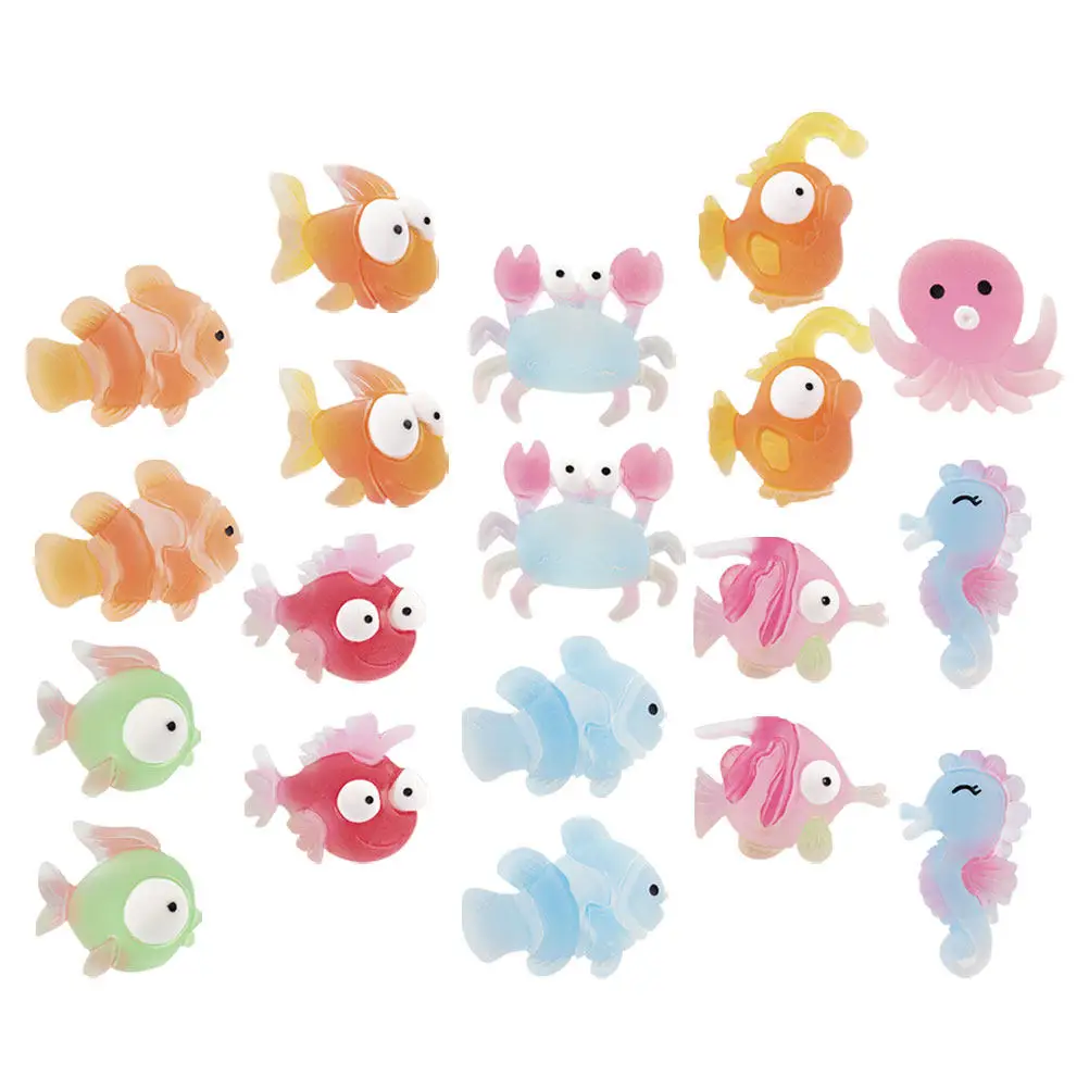 50Pcs Resin Sea Animals Phone Case Charms DIY Flatback Decorations Multi-Function Cute Ocean Accessories for Crafts and