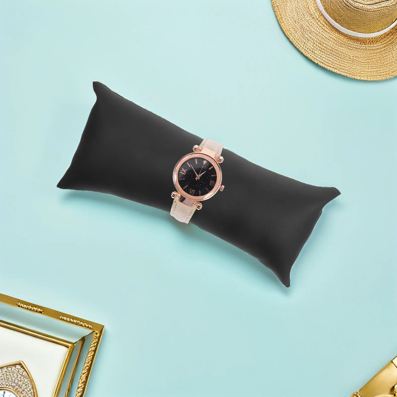 

2 Pcs Showcase Watch Pillow Bag Jewelry Display Watches Pillows Wrist Cushion Bracelet Small Soft
