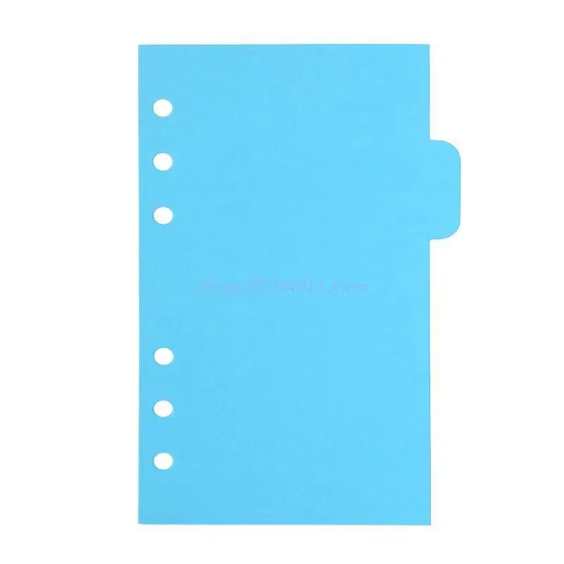 R6FF 5Pcs Refills 6 Hole Blank Colorful Paper for A5 Loose Binder Notebook