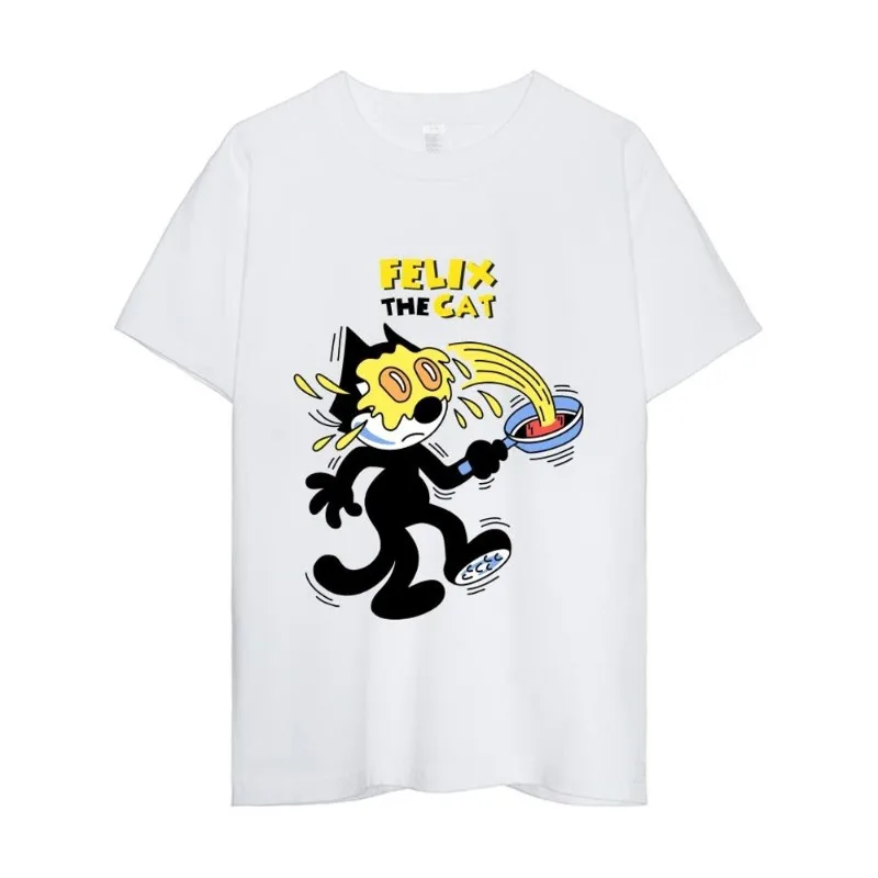 Cartoon The Felixs T Shirt Women Couple Combination Clothes Short Sleeve Collar Fashion Man Cotton