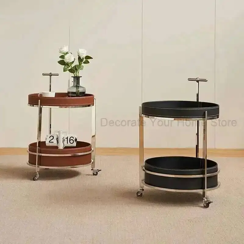 Coffee Tables Service Trolley Hotel Multifunctional Luxury Modern Designer Side Table Unique Wheels Muebles Table Home Furniture