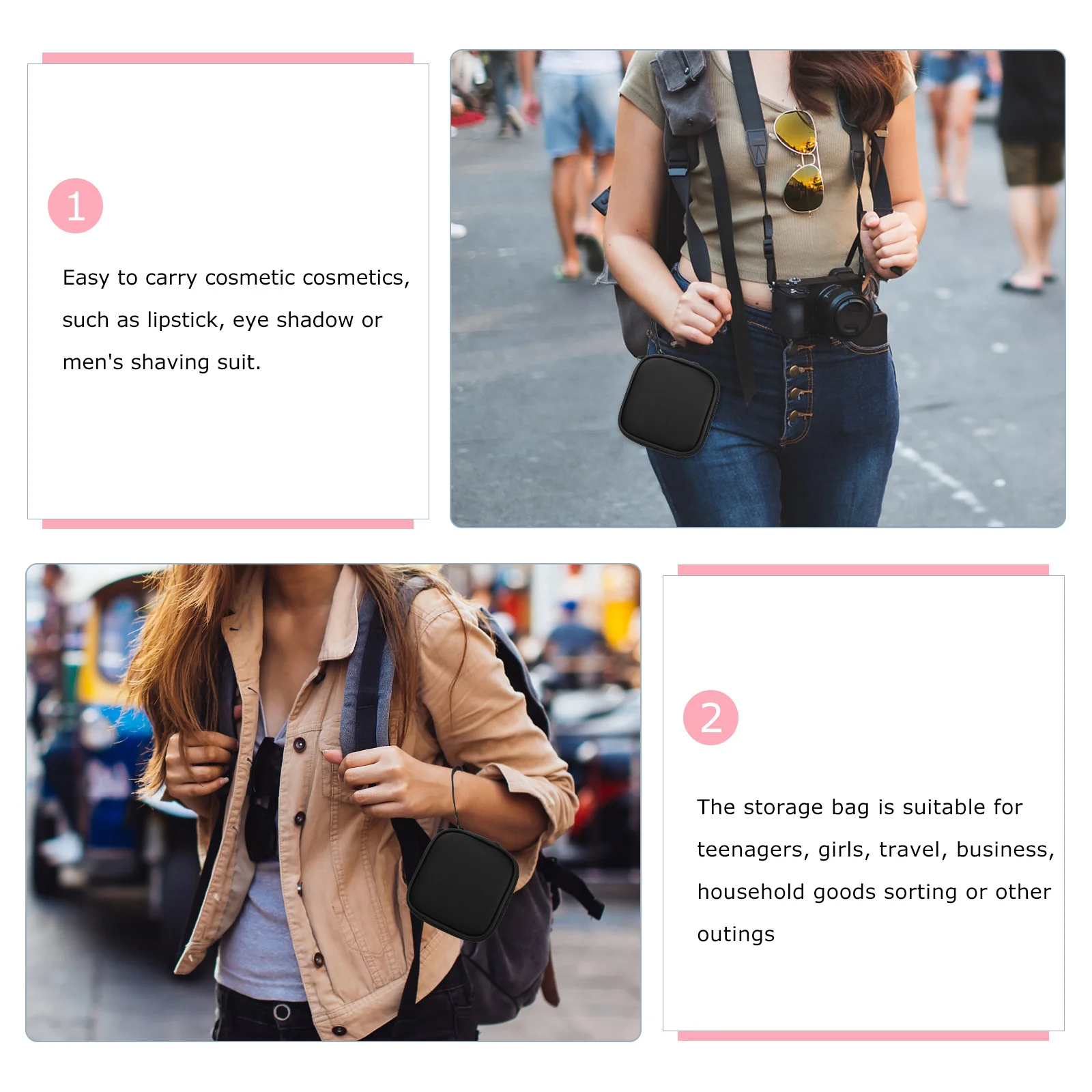 2 مقصورات منظم الملحقات الرقمية حقيبة للسفر كابل يو اس بي كيس التخزين كابل نقل بيانات حافظة سماعة الحبل حارس