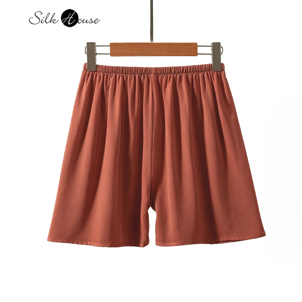 Welfare Style 2026 Women's Casual Summer New 95% Natural Mulberry Silk Crepe De Chine Elastic Waist Skin Friendly Shorts