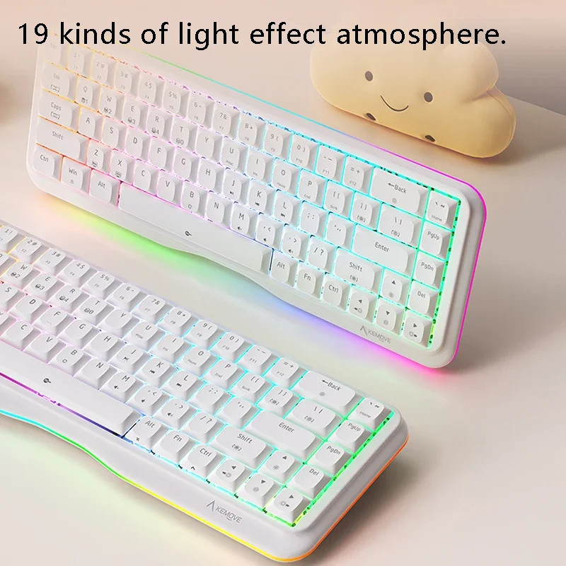 KEMOVE K68SE Mechanical Keyboard Wired N-key Rollover RGB Backlight PBT Keycaps Mac Windows Custom Laptop Multimedia Office Game