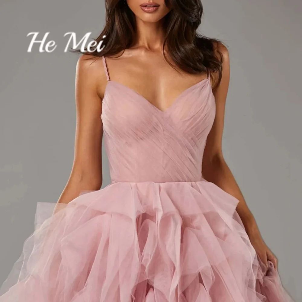 Elegant Prom Dress For Women Simple Sweetheart Neck A Line Backless Formal Evening Gowns Spaghetti Straps Tulle Party Dresses