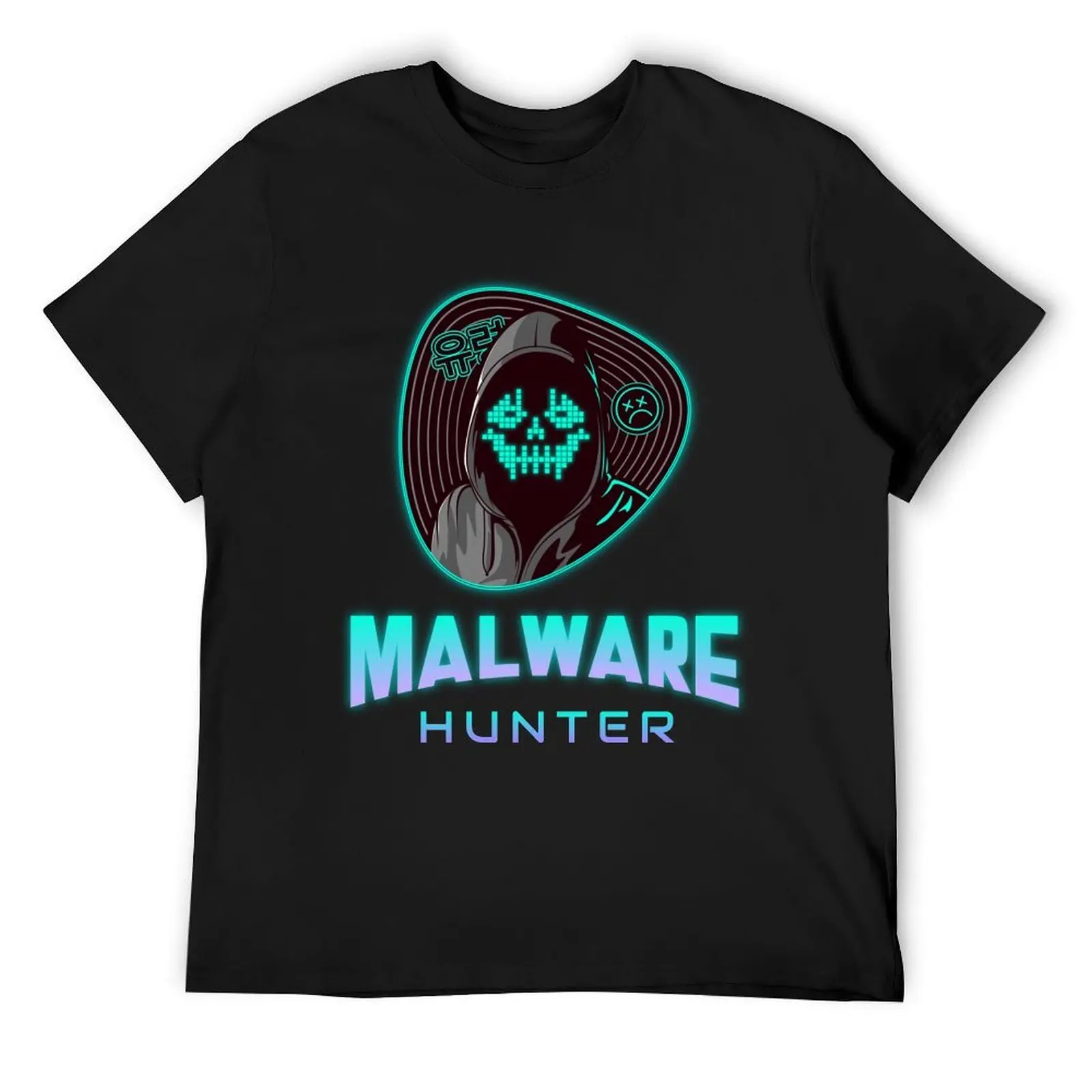 

Malware Hunter Neon T-Shirt Aesthetic clothing plus size tops quick-drying cute clothes Men's t-shirts