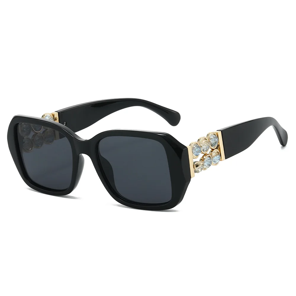 2026 Luxus-Sonnenbrille für Damen mit Strass-Dekoration, großer Rahmen, Designer-Geschenk für Mutter