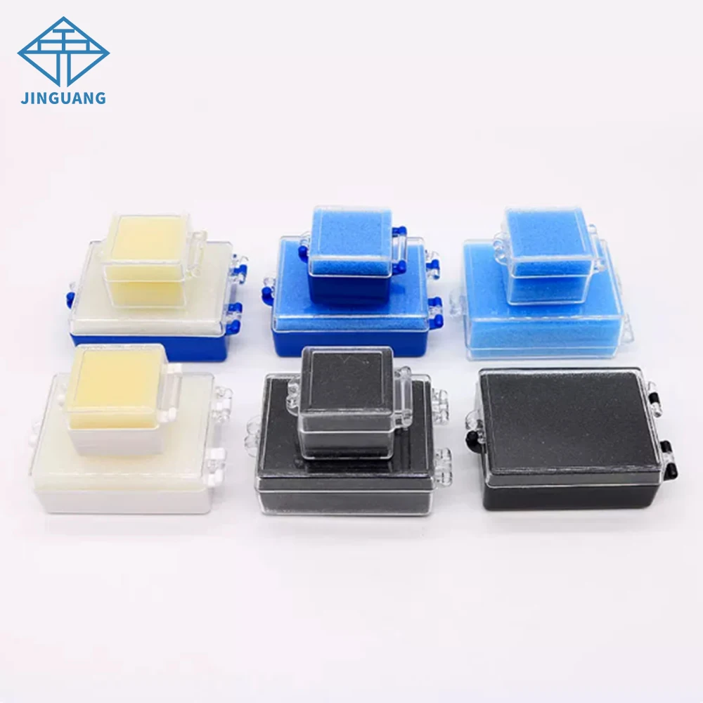 100pcs Denture Crown Veneer Fake Storage Case With Sponge Dental Implant Storage Box Denture Plastic Sponge Retainer Box