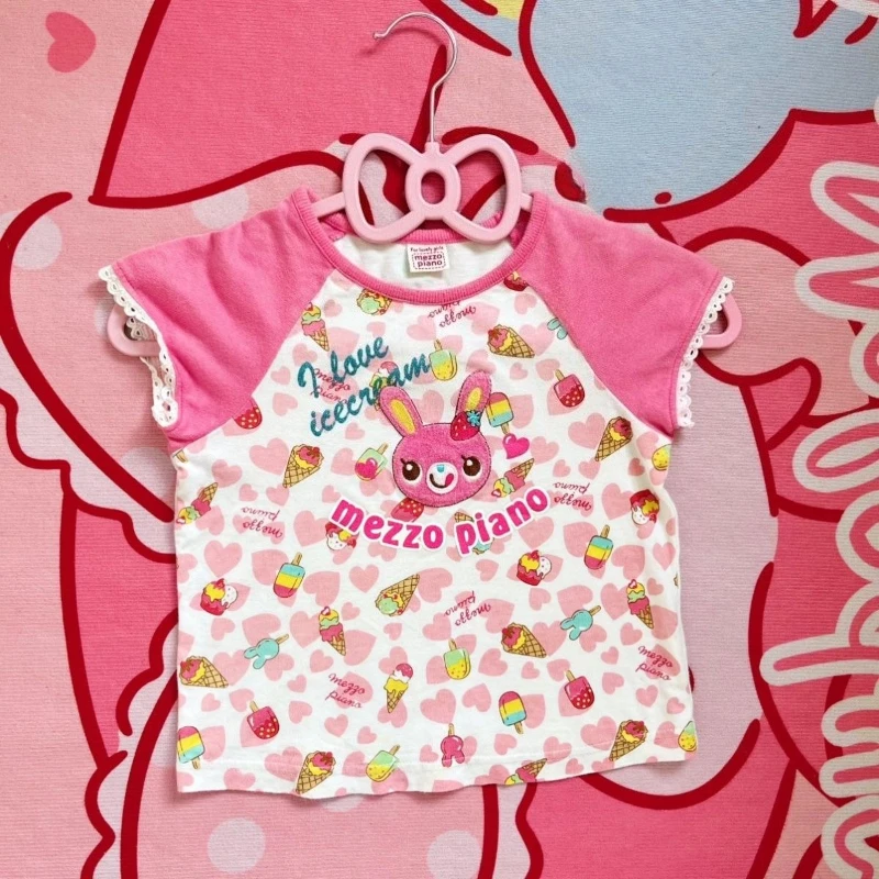 Camiseta Japonesa con Estampado Kawaii, Estilo Y2K, Patchwork, Holgada, de Manga Corta, Estilo Harajuku, Grunge, Casual y Linda para Mujer