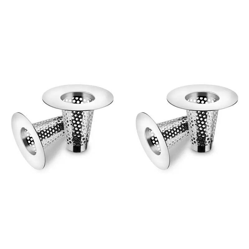 

Retail 4X Bathroom Sink Drain Strainers,Small Conical Premium Stainless Steel Porous Hair Catcher, Drainer Filter