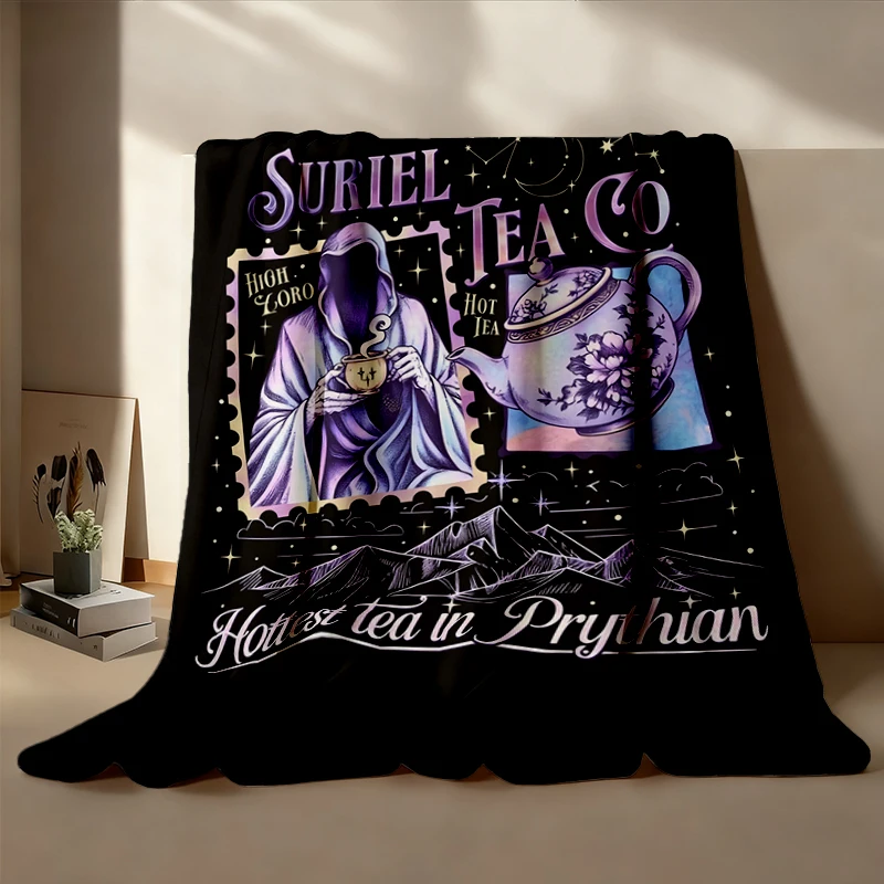 Suriel Tea Co Warm Blanket, A Court of Thorns and Roses Soft Blanket, ACOTAR Night Court, Velaris Comfy