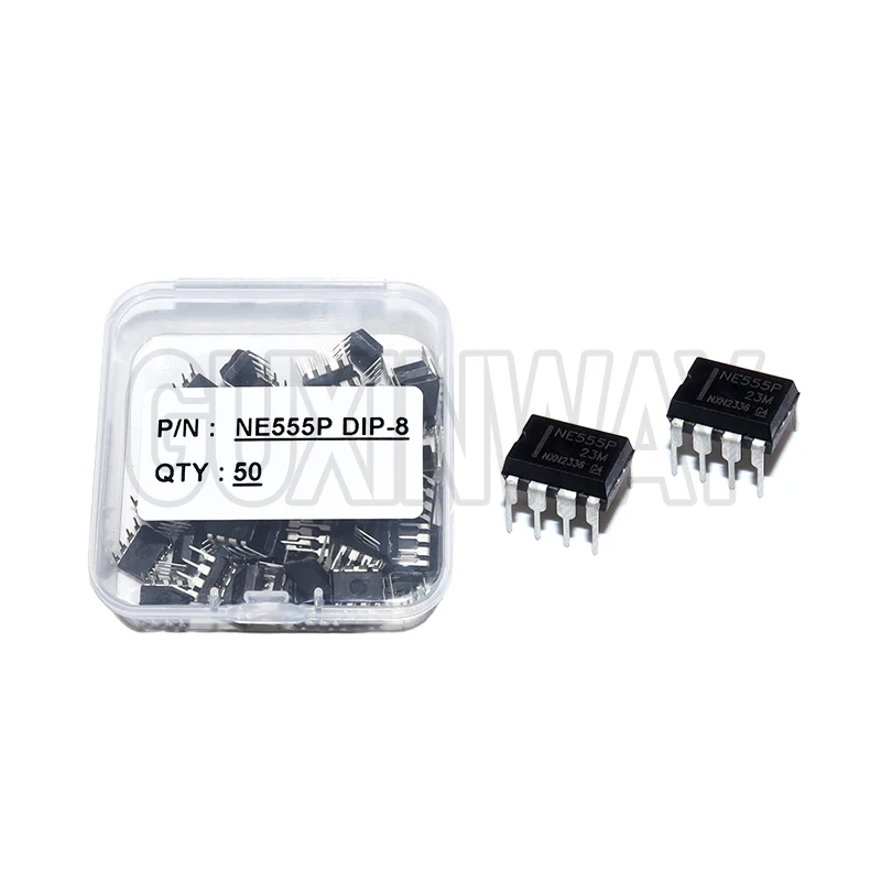 10/25/50PCS Integrated Circuits NE555 NE555P DIP-8 IC Chip Kit