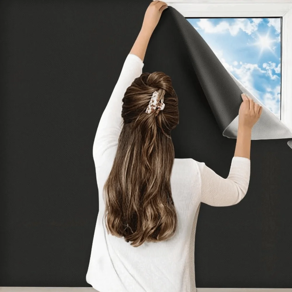 New Portable Blackout Window Cover Reusable Self Adhesive Privacy Curtain Waterproof Light Block Curtain Glass Door