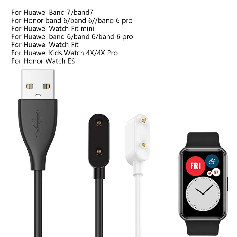 Smartwatch Charger USB Charging Cable for Huawei Watch Fit 2/New/Mini Band 8/7/6 Pro Band7 Honor ES Smartband Fit2 Accessories