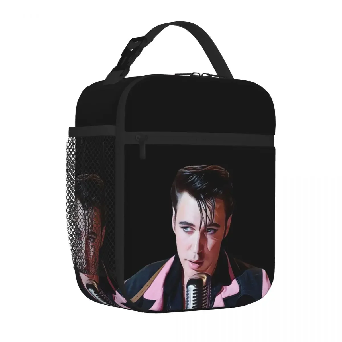 Austin Butler Elvis Movie Sticker Lunch Bags Insulated Lunch Tote Portable Thermal Bag Picnic Bags for Woman Work Children